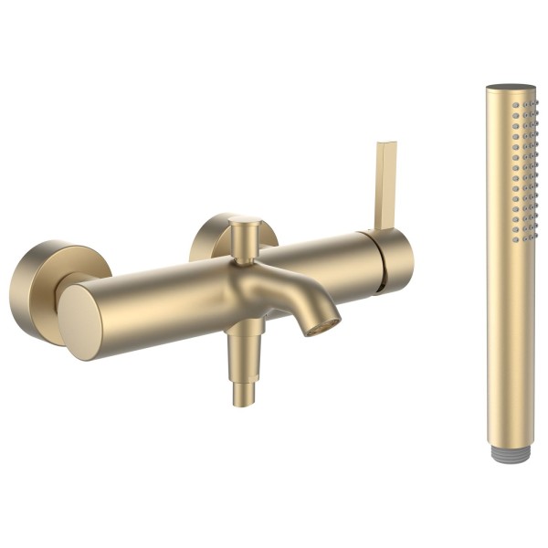 LAUFEN Wannenarmatur Aufputz Kartell LAUFEN mit Zubehör Kunststoffschlauch 1800 mm und Handbrause Tw