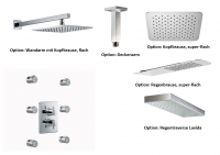 HSK Shower Set 1.06 HSK Shower Set 1.06 Eckig, chrom