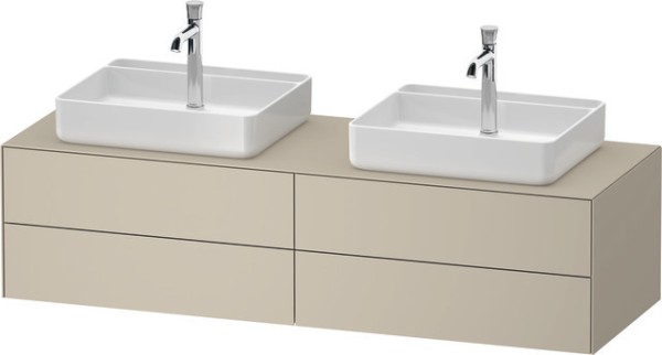 Duravit White Tulip Konsolenwaschtischunterbau wandhängend Taupe Seidenmatt 1300x550x408 mm - WT4868