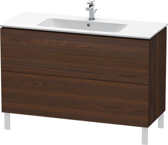 Duravit L-Cube Waschtischunterbau bodenstehend Nussbaum gebürstet Matt 1220x481x704 mm - LC662806969