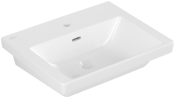 Villeroy & Boch Subway 3.0 Waschbecken, 550 x 440 x 165 mm, Weiß Alpin CeramicPlus, mit Überlauf, un