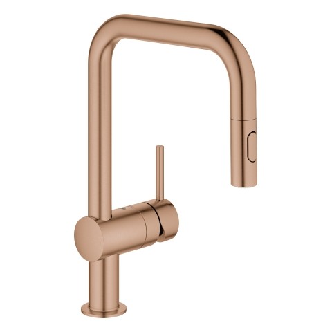 GROHE EH-Spültischbatterie Minta 32322 U-Auslauf Spülbrause warm sunset geb., 32322DL2