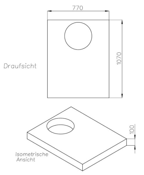 Neuesbad Wannenträger für Hoesch NIAS 80x110x1,5