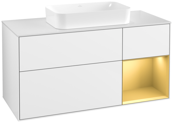 Villeroy & Boch Waschtischunterschrank Finion F71 1200x603x501mm WT mittig, F711HFGF