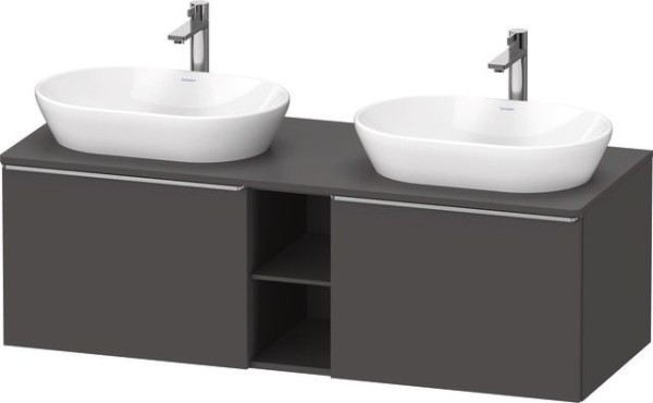 Duravit D-Neo Konsolenwaschtischunterbau wandhängend Graphit Matt 1400x550x459 mm - DE4950B70490000