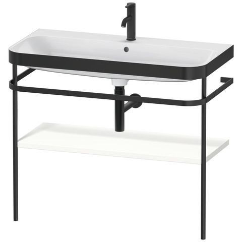 Duravit Happy D.2 Plus c-bonded Set mit Metallkonsole Weiß Seidenmatt 975x490x850 mm - HP4738O3636