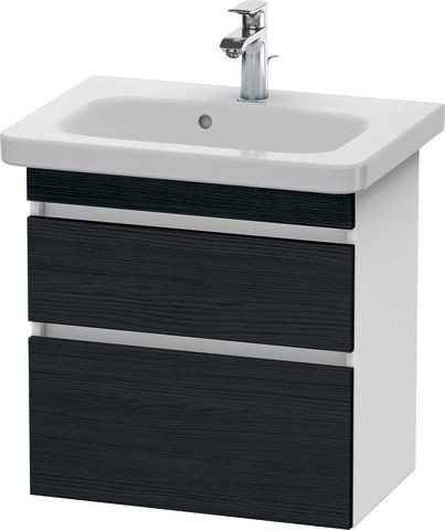 Duravit DuraStyle Waschtischunterbau wandhängend Eiche Schwarz & Weiß Matt 580x368x610 mm - DS647901