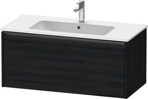 Duravit Ketho.2 Waschtischunterbau wandhängend Eiche Schwarz Matt 1010x480x440 mm - K25064016160000
