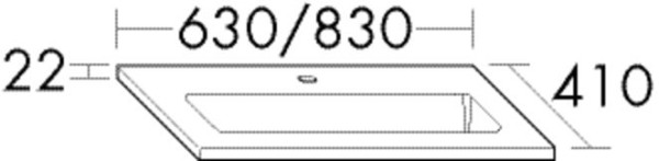 Burgbad Keramik Waschtisch alpinweiss 22x830x410 Alpinweiss, SFCL082C0001