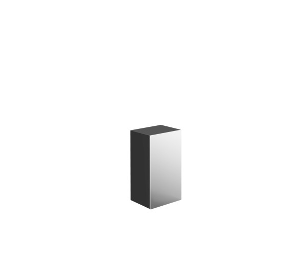 emco Halb-Hochschrank evo, mit Doppelspiegeltür, 750 mm, schwarz/spiegel, 957950903