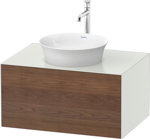 Duravit White Tulip Konsolenwaschtischunterbau wandhängend Amerikanischer Nussbaum & Weiß Matt & Sei