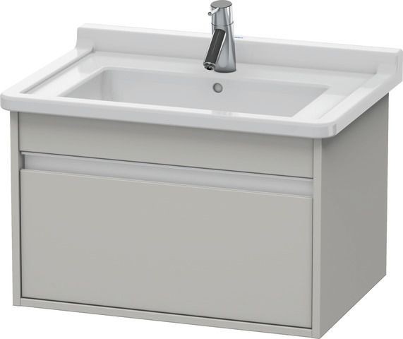 Duravit Ketho Waschtischunterbau wandhängend Betongrau Matt 800x455x410 mm - KT666400707