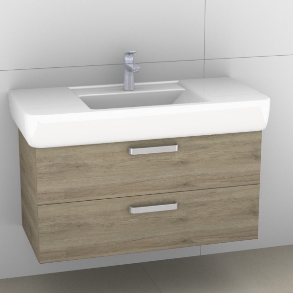 Artiqua 413 Waschtischunterschrank für Renova Plan 122101, 122102 Sanremo Eiche quer NB, 413-WU2L-K6
