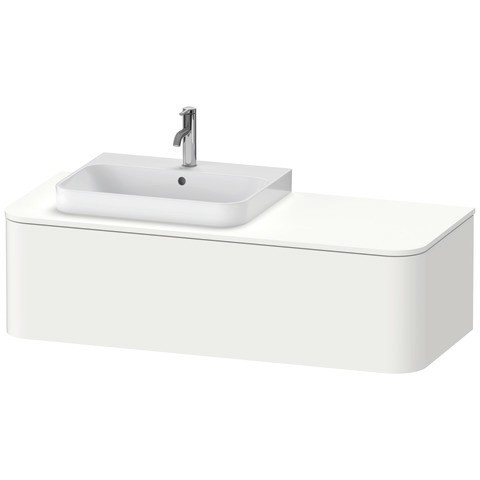 Duravit Happy D.2 Plus Konsolenwaschtischunterbau wandhängend Weiß Seidenmatt 1300x550x354 mm - HP49