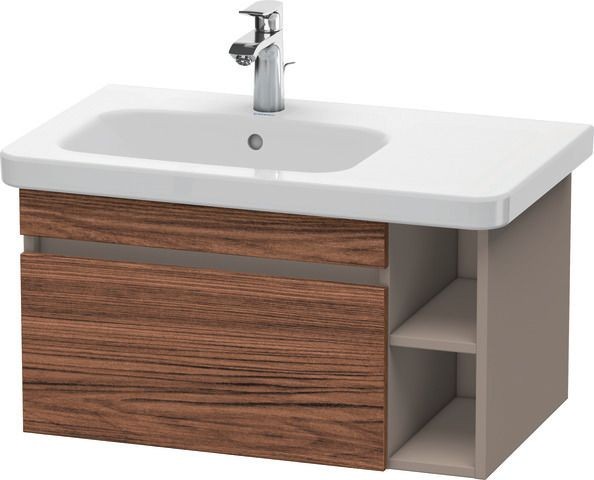 Duravit DuraStyle Waschtischunterbau wandhängend Nussbaum dunkel & Basalt Matt 730x448x398 mm - DS63