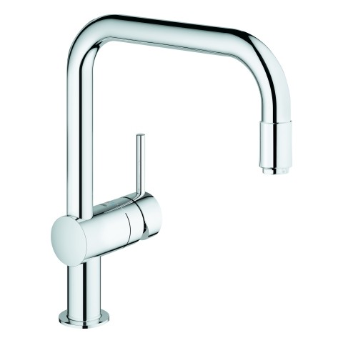 GROHE Einhand-SPT-Batterie Minta 32067 DN15 U-Auslauf ausz. Mousseur chrom