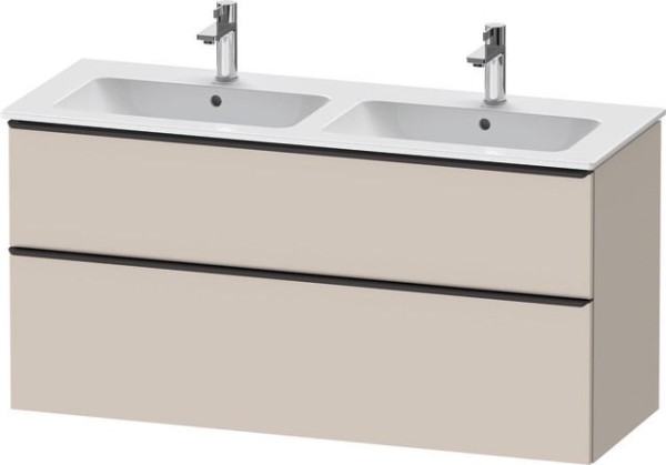 Duravit D-Neo Waschtischunterbau wandhängend Taupe Matt 1280x462x625 mm - DE43650BD910000