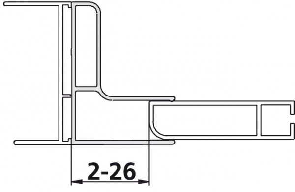 Kermi Kombiprofil Ibiza 2000 KPKSF1850 weiss, ZDKPKSFI21852K