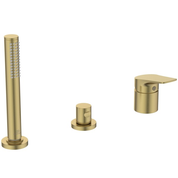 Ideal Standard Badearm. f.Wannenrand La Dolce Vita o.Auslauf m.Handbrause-Set Brushed Gold, BD670A2