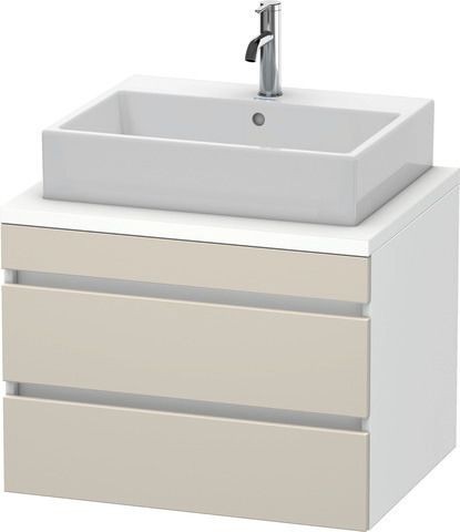 Duravit DuraStyle Konsolenwaschtischunterbau wandhängend Taupe & Weiß Matt 700x548x512 mm - DS531609