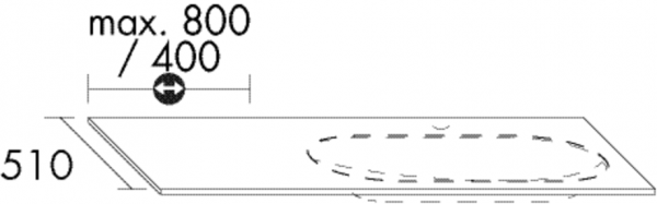 Burgbad Glas-Waschtisch Glas HGL 12x...x510 Lichtgrau Hochglanz, GWBB999A0131