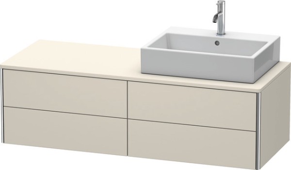 Duravit XSquare Konsolenwaschtischunterbau wandhängend Taupe Matt 1400x548x400 mm - XS4913R9191