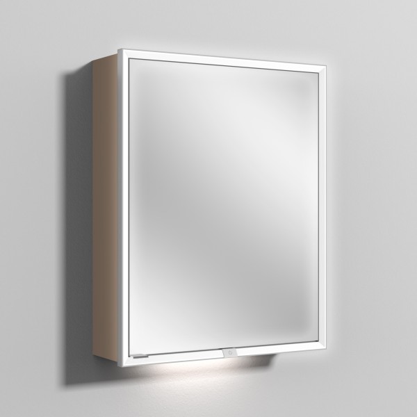 Sanipa Reflection Spiegelschrank MILO 60 mit LED-Beleuchtung, Macchiato-Matt, AU03168