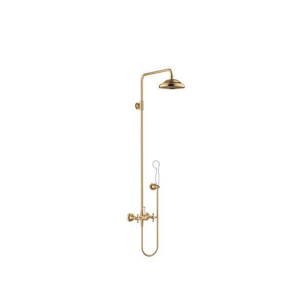 Dornbracht Shower Pipe mit Brausebatterie MADISON 26633360 Messing gebürstet (23kt Gold)