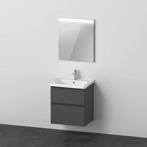 Duravit D-Neo Möbelwaschtisch mit Waschtischunterbau und Spiegel 600x480x2000 mm - DE0144049490000