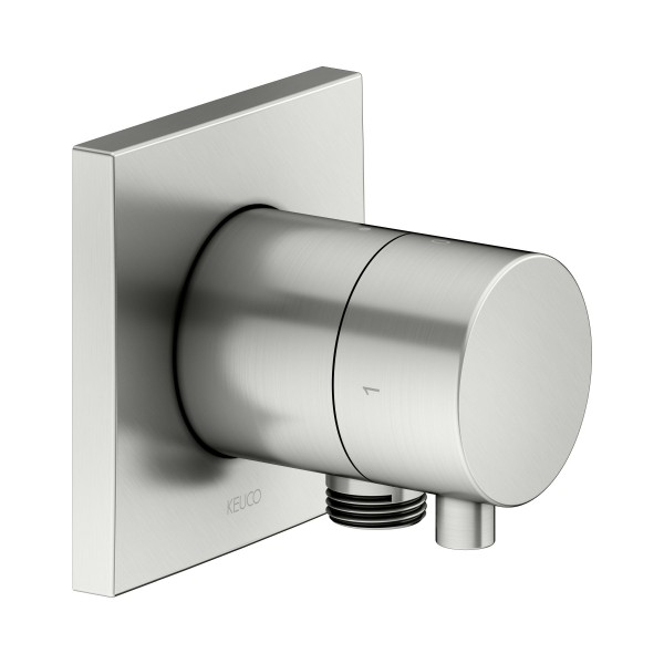 Keuco 2-Wege Ab-u.Umstellventil IXMO Comf.59557, Schlauchanschluss,eckig,Edelstahl-finish, 595570611