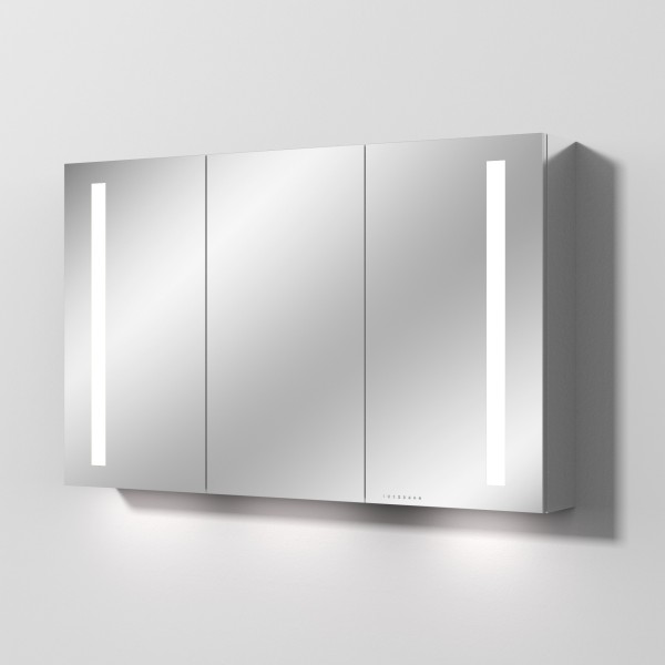 Sanipa Reflection Aluminium-Spiegelschrank ALEX 120 mit LED-Beleuchtung, AU4159Z