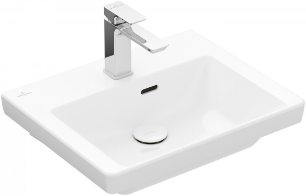 Villeroy & Boch Subway 3.0 Handwaschbecken, 500 x 400 x 145 mm, Weiß Alpin, mit Überlauf, ungeschlif