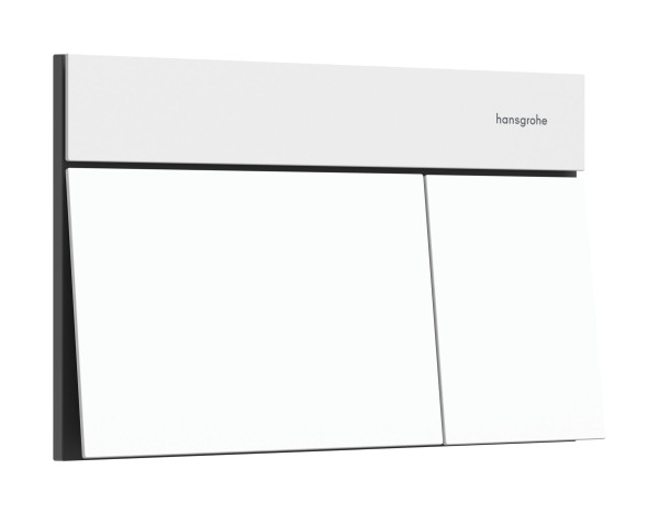 Hansgrohe iFrame Element E Betätigungsplatte für 2-Mengen-Spülung, Mattweiß, 66003700