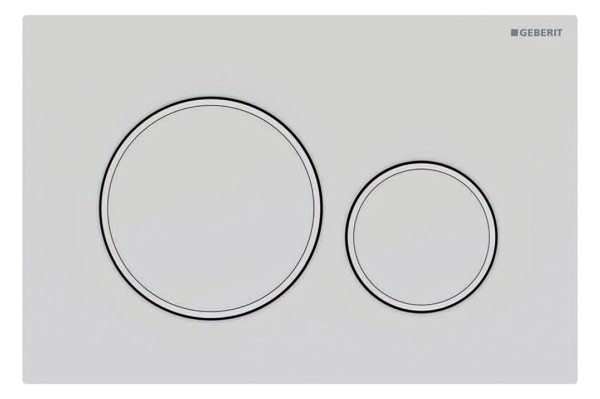 Geberit Betätigungsplatte Sigma20, für 2-Mengen-Spülung weiß matt lackiert, beschichtet, 115882011