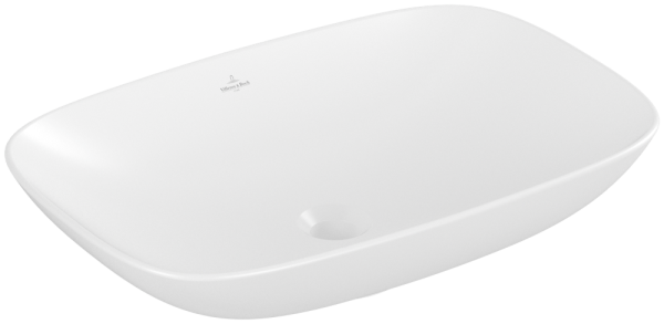 Villeroy & Boch Loop & Friends Aufsatzwaschbecken, 620 x 420 x 150 mm, Stone White CeramicPlus, ohne