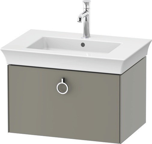 Duravit White Tulip Waschtischunterbau wandhängend Stein Grau Seidenmatt 684x458x410 mm - WT42510929