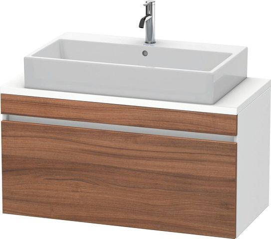 Duravit DuraStyle Konsolenwaschtischunterbau wandhängend Nussbaum & Weiß Matt 1000x478x512 mm - DS53