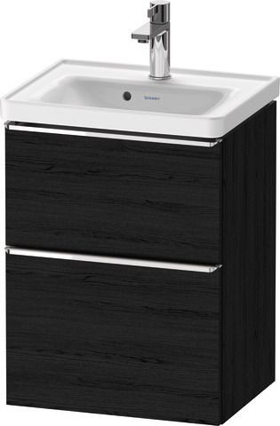 Duravit D-Neo Waschtischunterbau wandhängend Eiche Schwarz Matt 484x372x625 mm - DE4350010160000