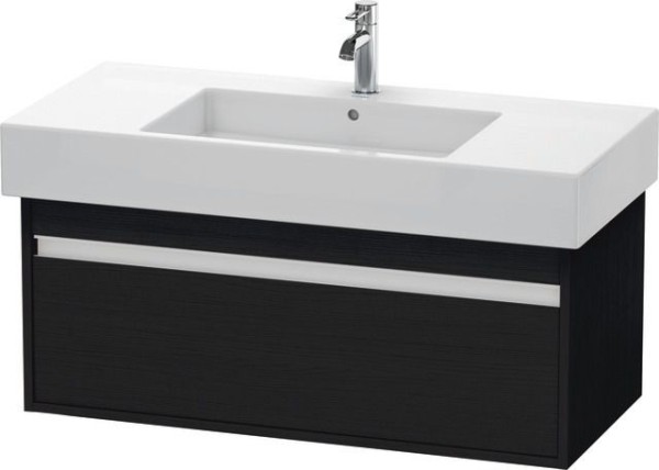 Duravit Ketho Waschtischunterbau wandhängend Eiche Schwarz Matt 1000x455x410 mm - KT669101616