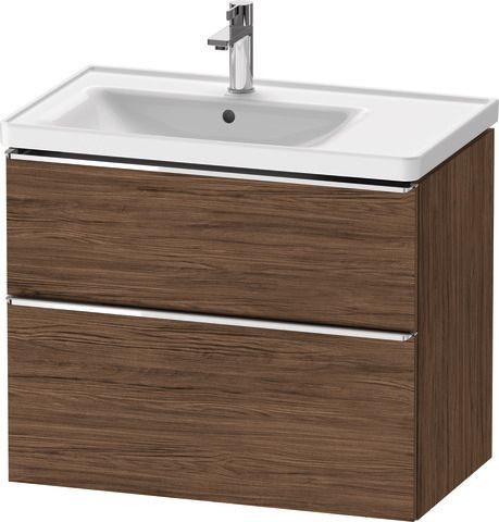 Duravit D-Neo Waschtischunterbau wandhängend Nussbaum dunkel Matt 784x452x625 mm - DE4357010210000