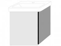 Sanipa Sanipa Waschtischunterschrank links (3way) BR61859, Eiche Kansas 510x430x352, BR61859