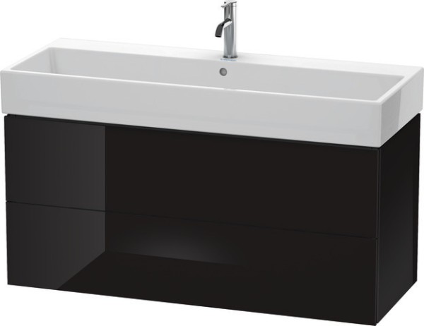 Duravit L-Cube Waschtischunterbau wandhängend Schwarz Hochglanz 1184x459x544 mm - LC627904040
