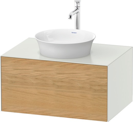 Duravit White Tulip Konsolenwaschtischunterbau wandhängend Natur Eiche & Weiß Matt & Seidenmatt 800x
