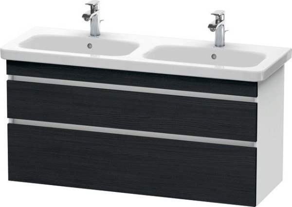 Duravit DuraStyle Waschtischunterbau wandhängend Eiche Schwarz & Weiß Matt 1230x448x610 mm - DS64980