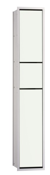 emco Gäste-WC-Modul asis 150 Unterputz, 964 mm, aluminium / optiwhite Doppelfach mit Boden, mit Papi
