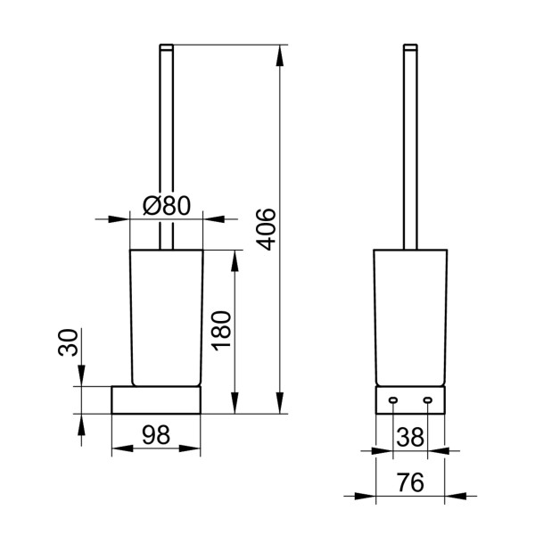 Keuco Glas-Einsatz E300, 30064 Echtkristall mattiert, lose, 30064009000
