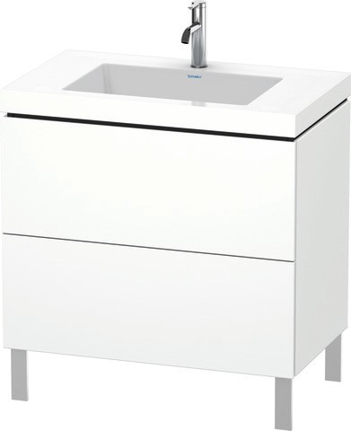 Duravit L-Cube c-bonded Set bodenstehend Weiß Matt 800x480x698 mm - LC6937O1818