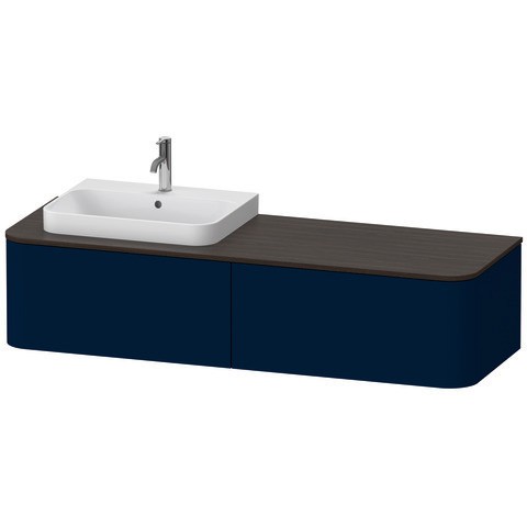 Duravit Happy D.2 Plus Konsolenwaschtischunterbau wandhängend Nachtblau Seidenmatt 1600x550x354 mm -