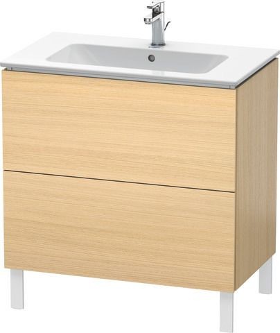 Duravit L-Cube Waschtischunterbau bodenstehend Mediterrane Eiche Matt 820x481x704 mm - LC662607171