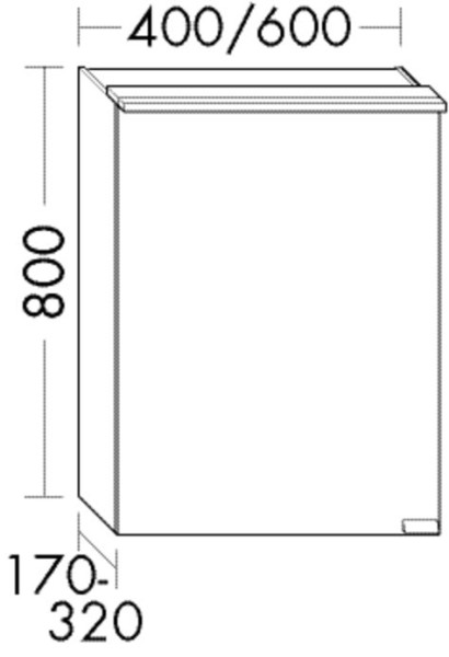 Burgbad Spiegelschrank rc40 Melamin 800x400x170 Melamin Grau Metallic, SPMP040LF4701